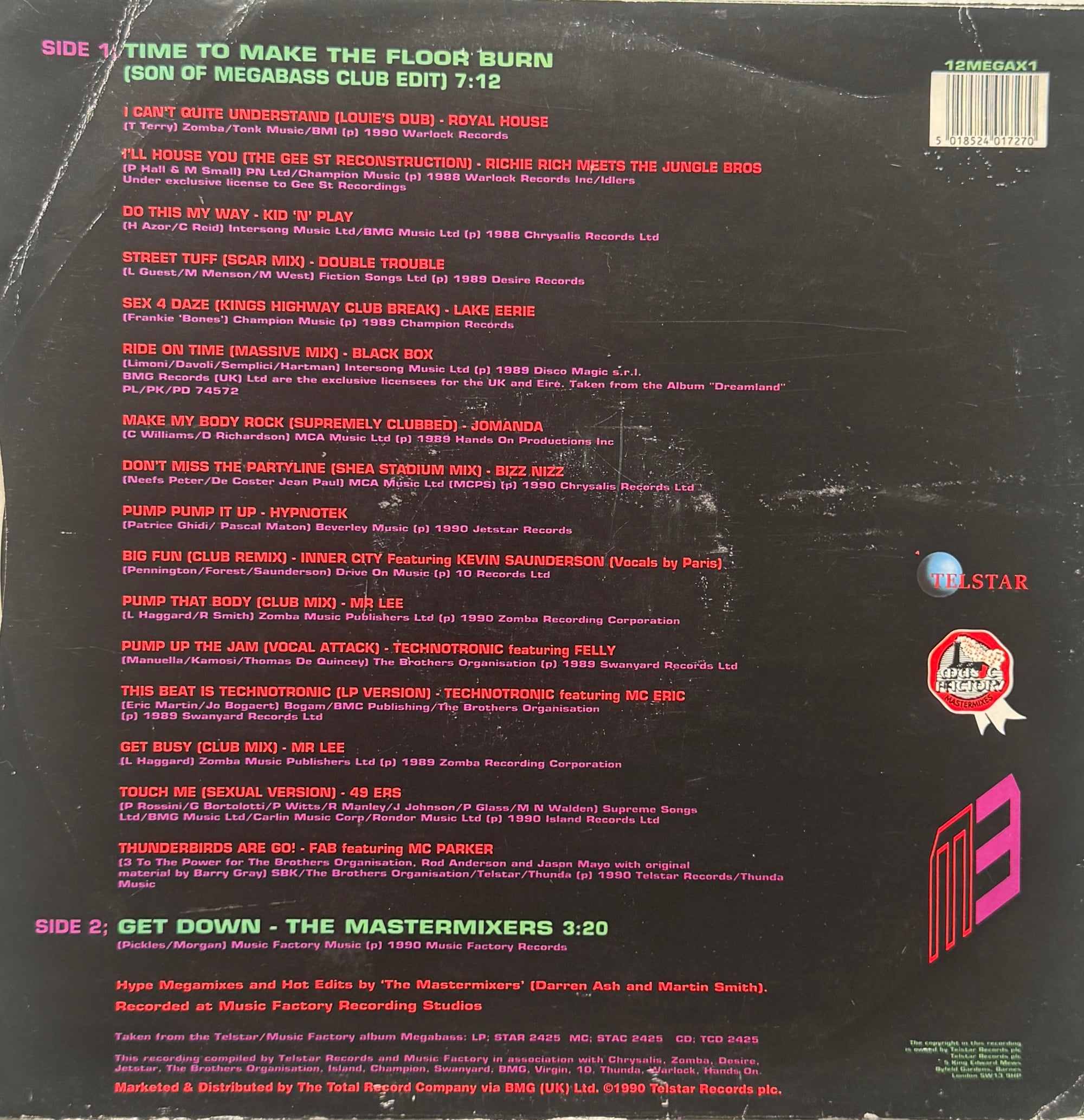 Megabass / The Mastermixers – Time To Make The Floor Burn / Get Down
