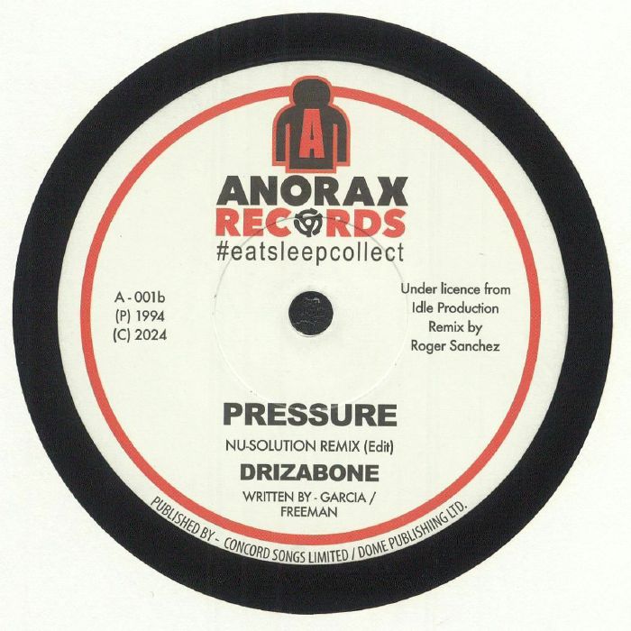 Drizabone – Pressure 7 Inch Vinyl Soul House Classic Roger Sanchez Remix