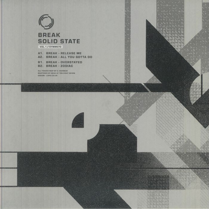 Break – Solid State Vol 1 12" Vinyl Drum and Bass Grey Vinyl Four Track EP