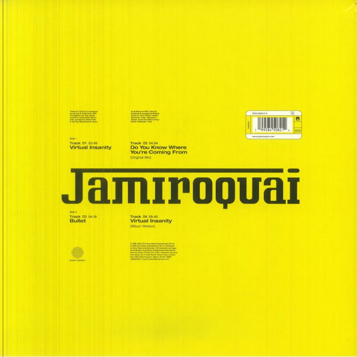 Jamiroquai – Virtual Insanity 30th Anniversary Limited Yellow 12" Vinyl Funk