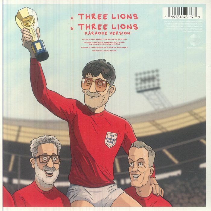 Baddiel, Skinner & Lightning Seeds – Three Lions Red 7" Vinyl