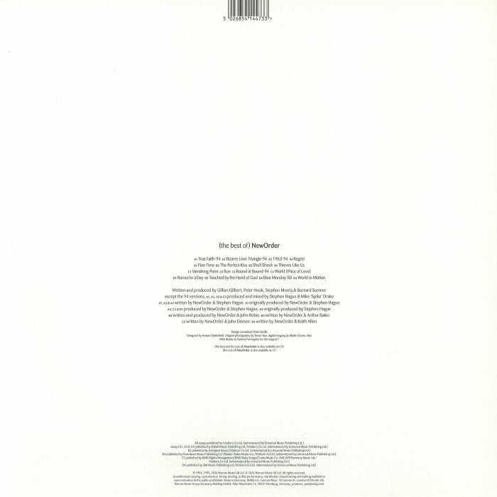 New Order – The Best Of 2LP Vinyl Remastered Synth Pop Greatest Hits