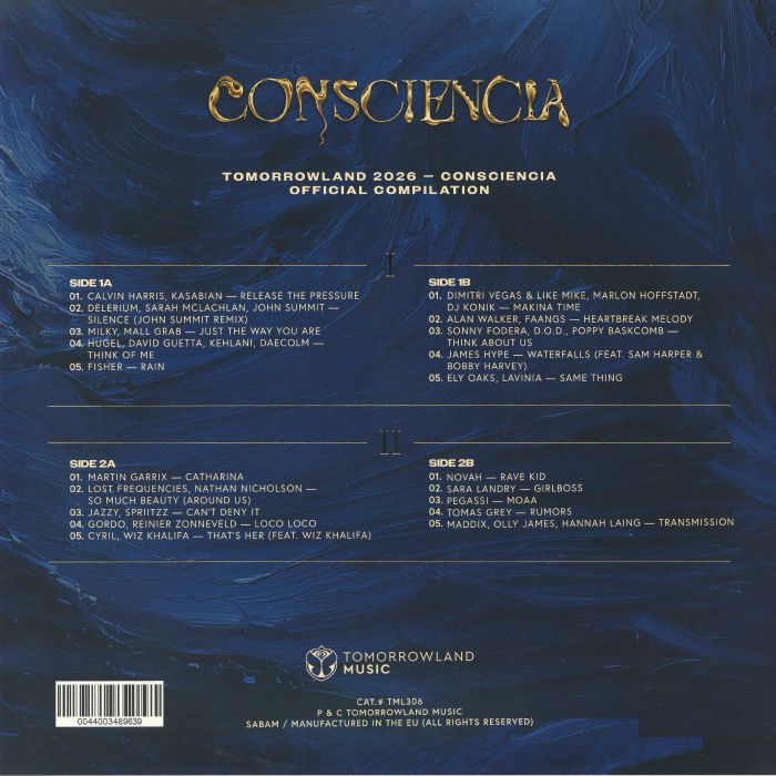 Various Artists – Tomorrowland 2026 Consciencia 2LP Vinyl Embossed Gatefold