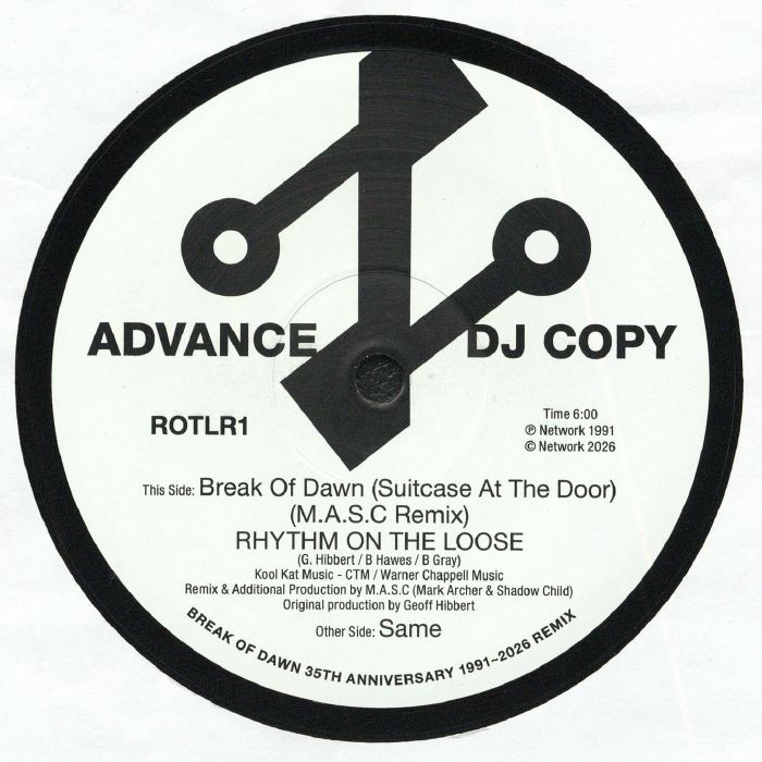 Rhythm On The Loose – Break Of Dawn MASC Remix 12” Vinyl Classic House