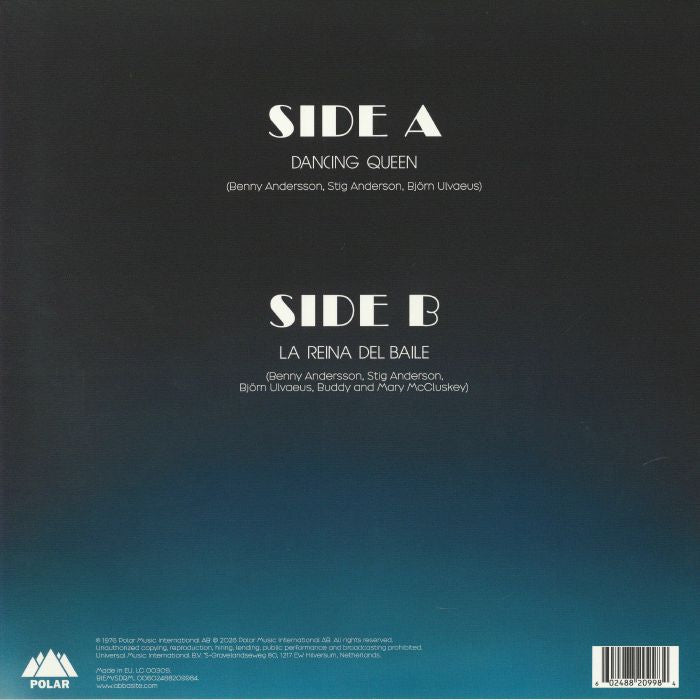 ABBA – Dancing Queen 10” Black Sparkling Vinyl Limited 50th Anniversary