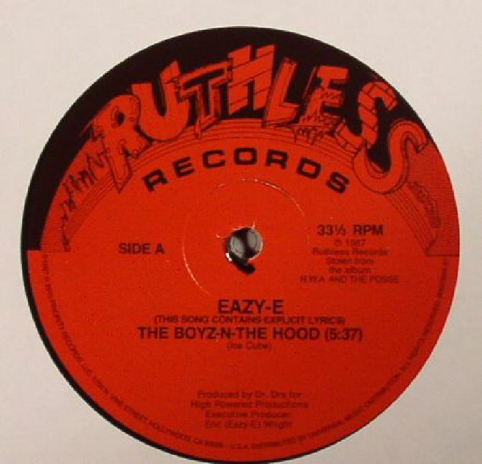 Eazy-E – The Boyz-N-The Hood 12" Vinyl Hip Hop Classic
