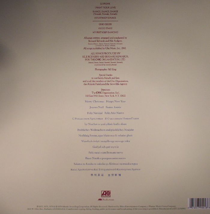Chic – Greatest Hits – LP Vinyl Disco Funk Soul Classic Collection