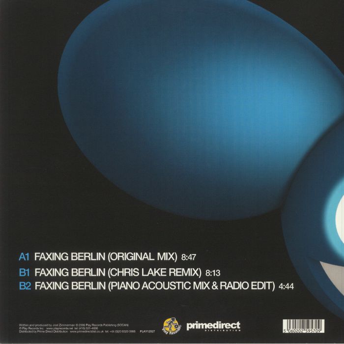 Deadmau5 Faxing Berlin 12” Vinyl 2022 Progressive House Chris Lake Remix New