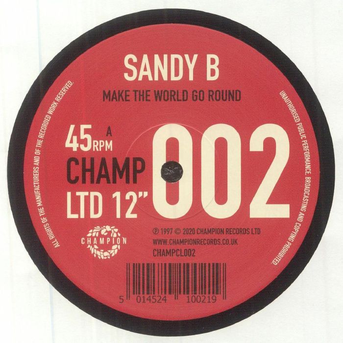 Sandy B – Make The World Go Round Deep Dish Mix Vocal House Classic Vinyl 12"