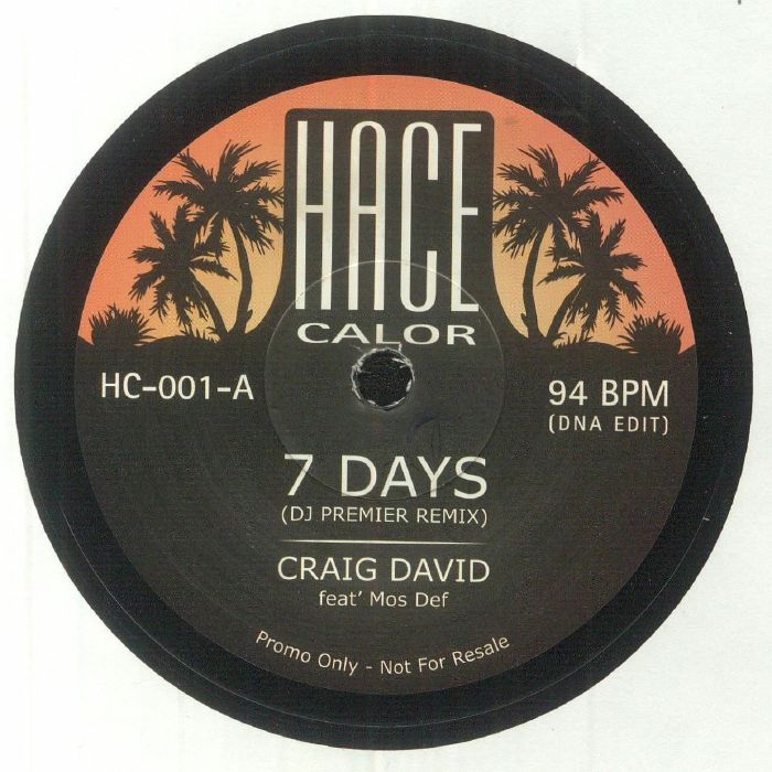 Craig David / Ruff Endz – 7 Days DJ Premier Remix / No More 7" Vinyl