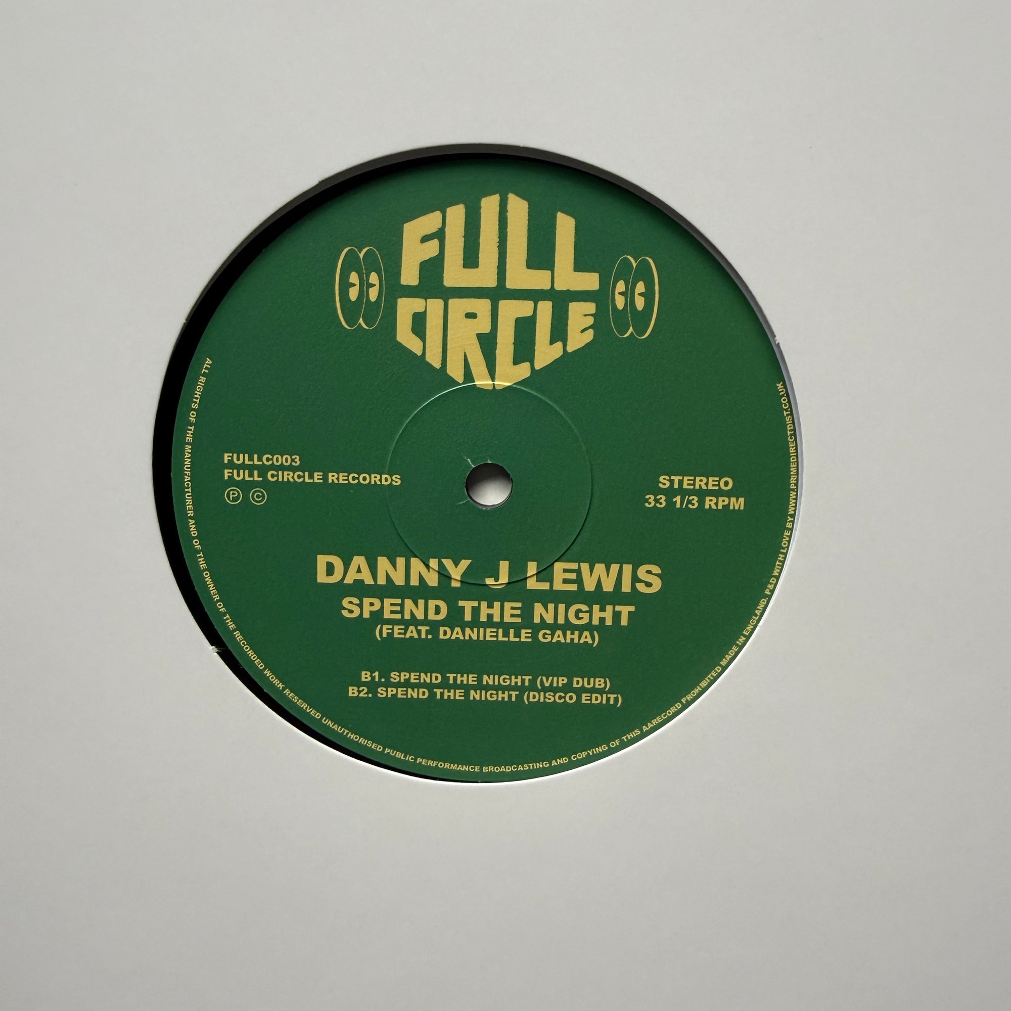 Danny J Lewis Spend The Night (Remixes) 12” Vinyl UK Garage House New