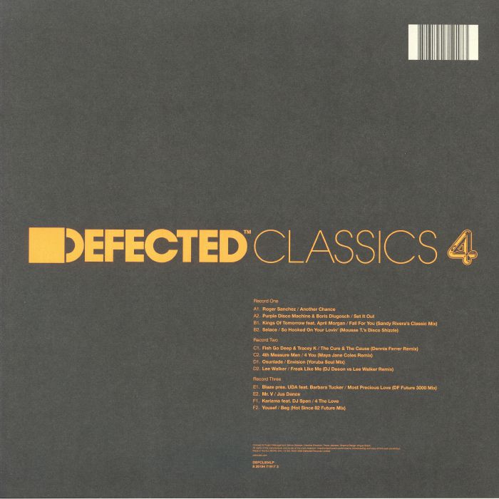 Various Artists – Defected Classics Vol. 4 Vinyl 3LP Black House Anthems