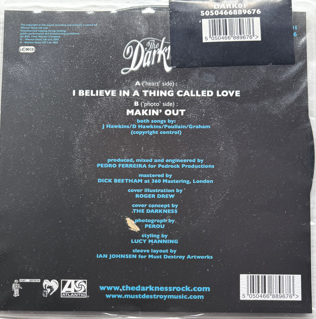 The Darkness – I Believe In A Thing Called Love – 2003 Glam Rock · 7" Picture Disc · Sealed Copy