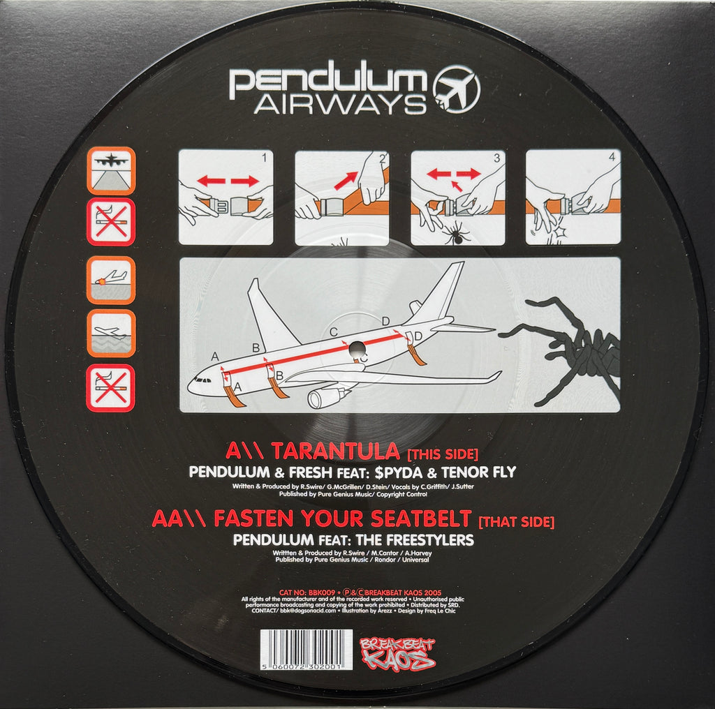 Pendulum – Tarantula / Fasten Your Seatbelt – 2005 Drum &amp; Bass · 12" Picture Disc · NM / Generic Sleeve