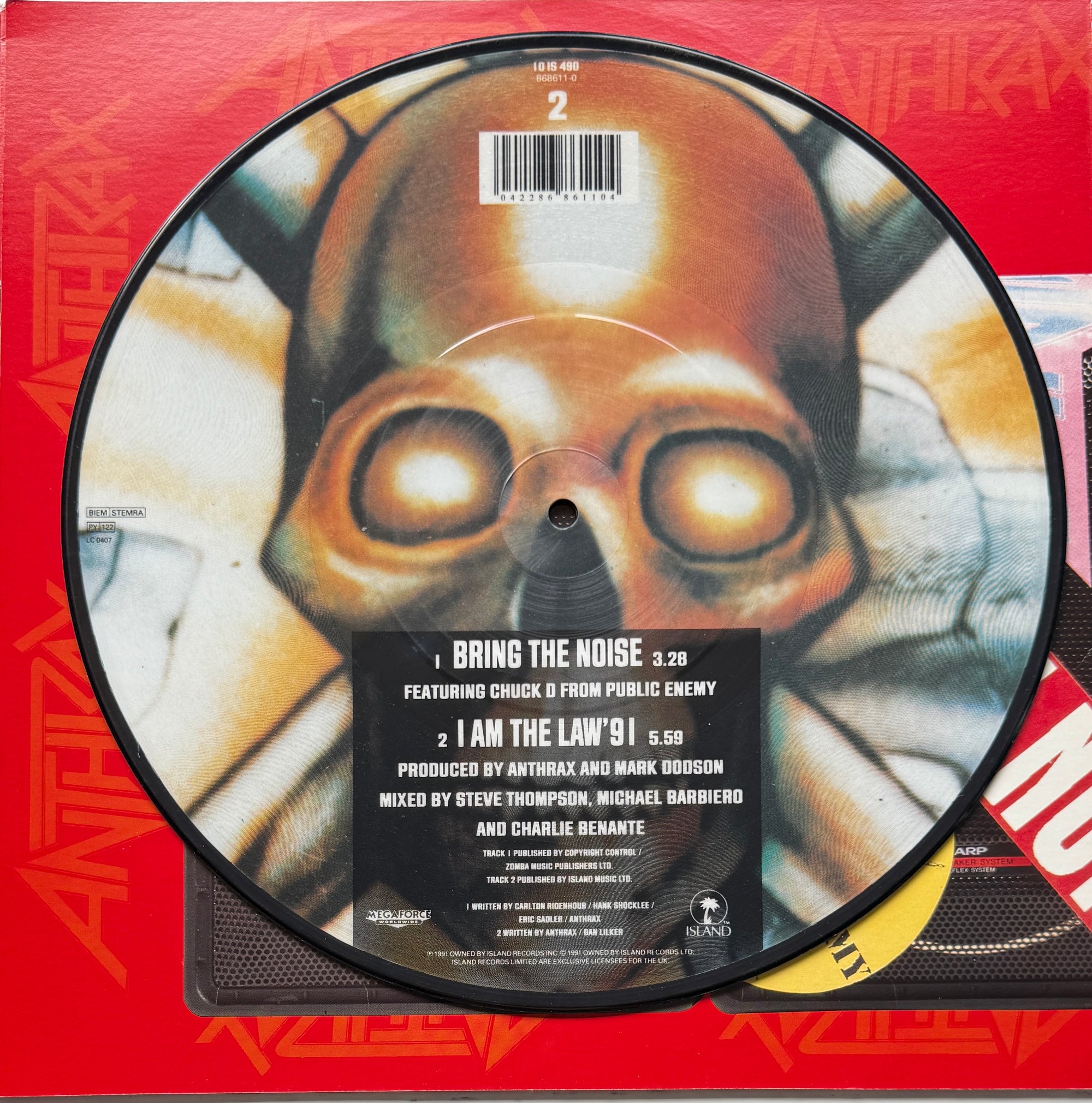 Anthrax – Bring The Noise – 1991 Thrash / Hip-Hop · 10" Picture Disc · Limited Edition
