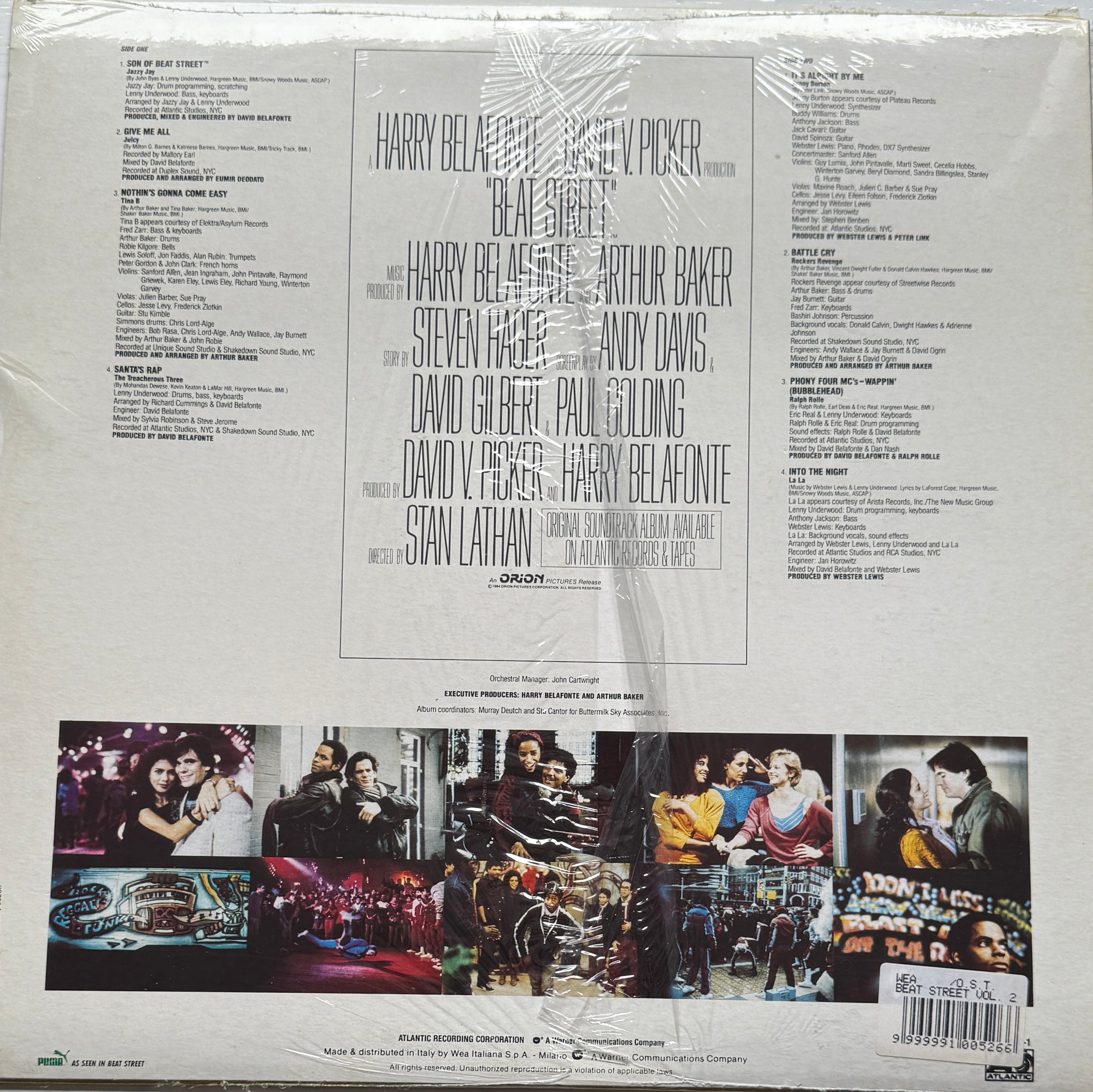 Various – Beat Street (Original Motion Picture Soundtrack) – Volume 2 – 1984 Electro / Hip Hop / Breakdance · LP Vinyl · M / NM (Sealed)