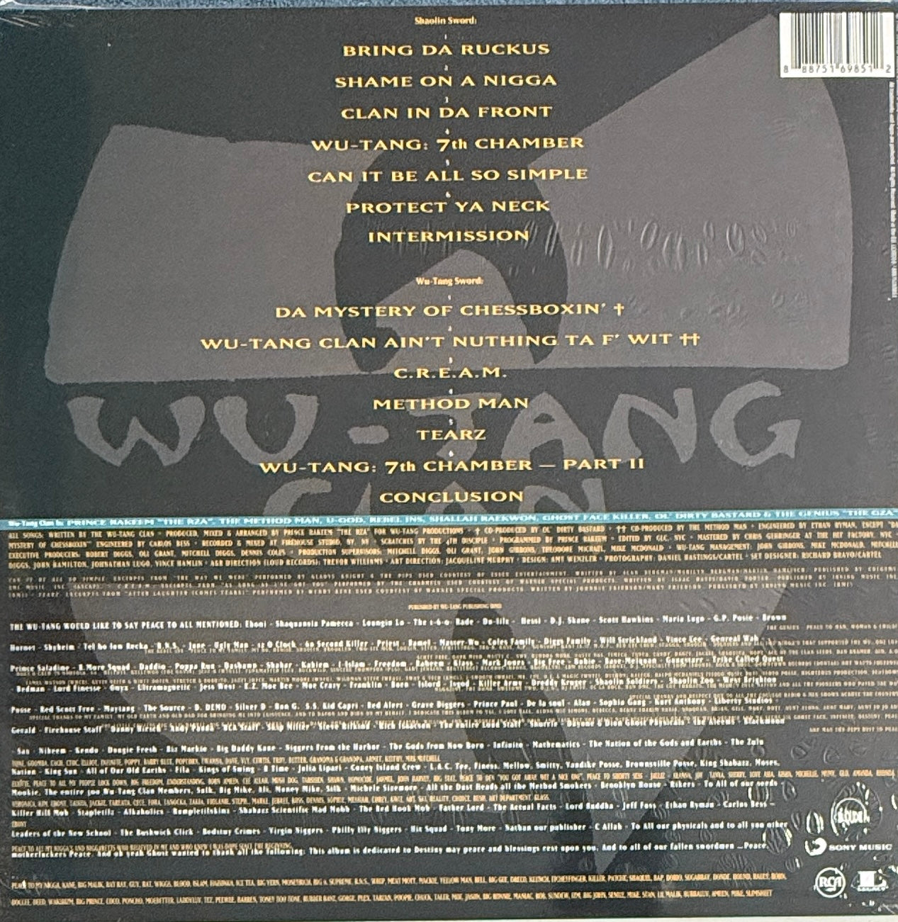 Wu-Tang Clan – Enter The Wu-Tang (36 Chambers) – RCA