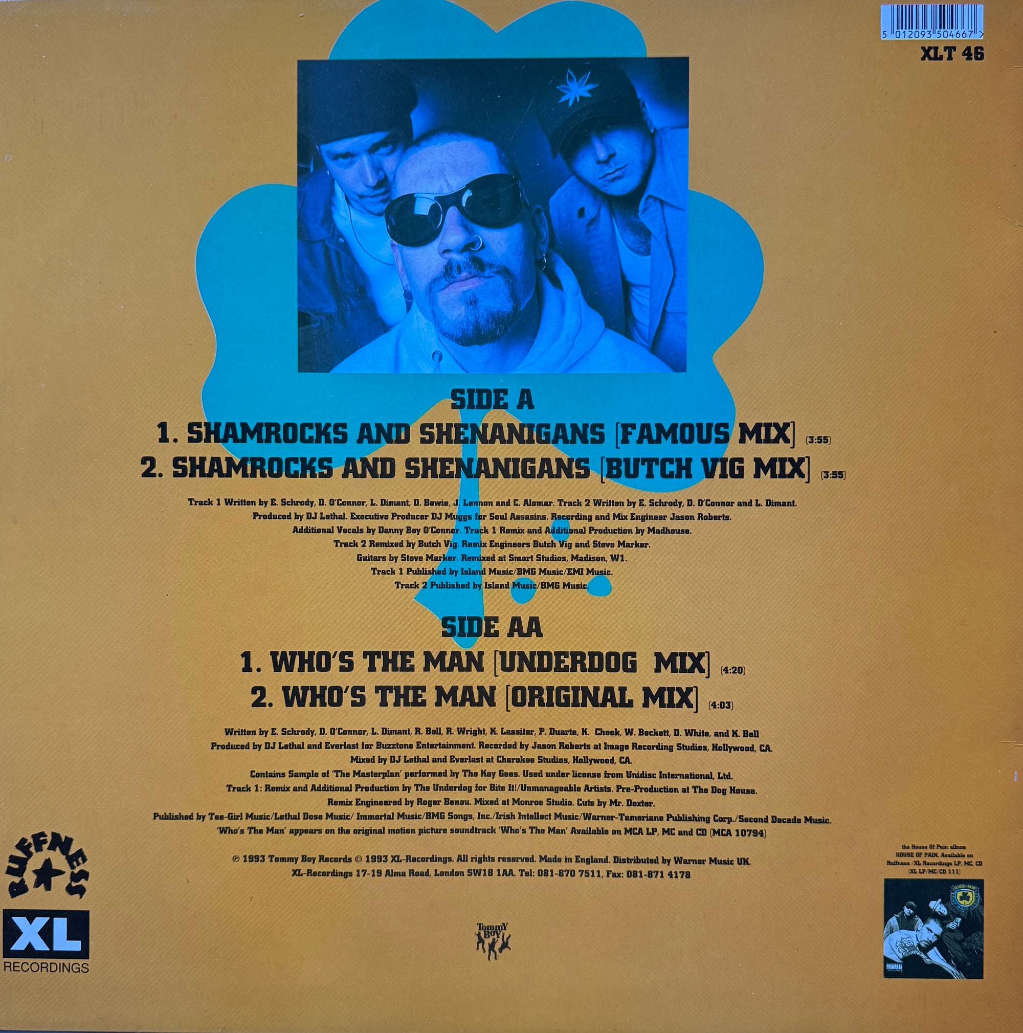 House Of Pain – Shamrocks And Shenanigans / Who's The Man – XL Recordings – 1993