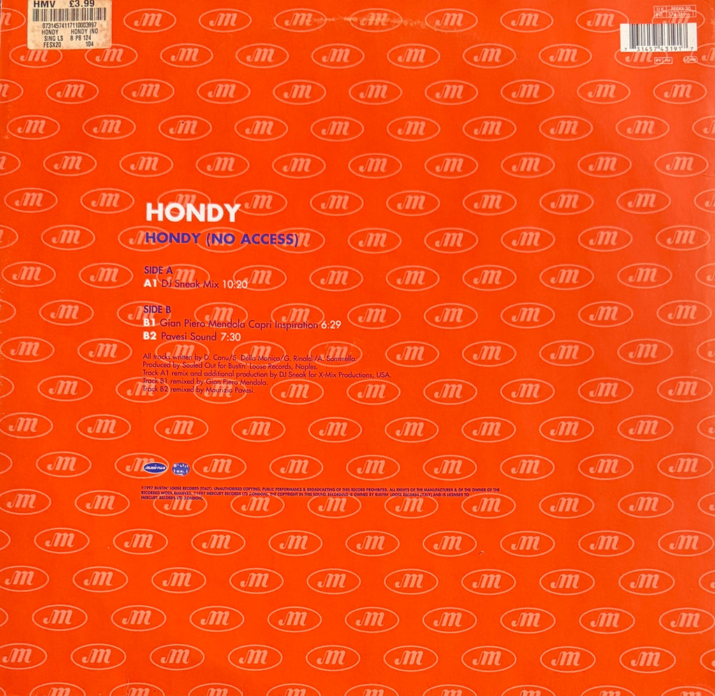 Hondy – Hondy (No Access) – Manifesto – 1997