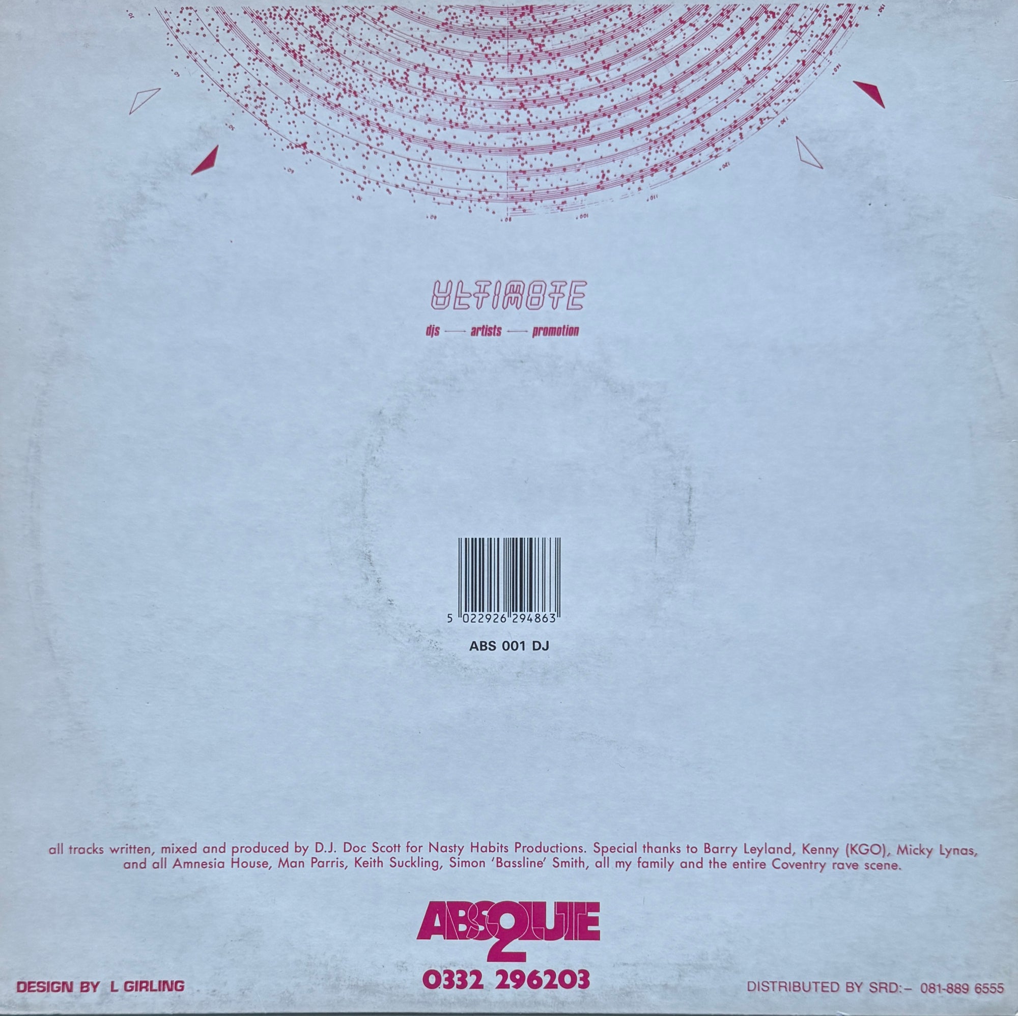 DJ Doc Scott – The N.H.S EP 12" (1992) Website Exclusive!