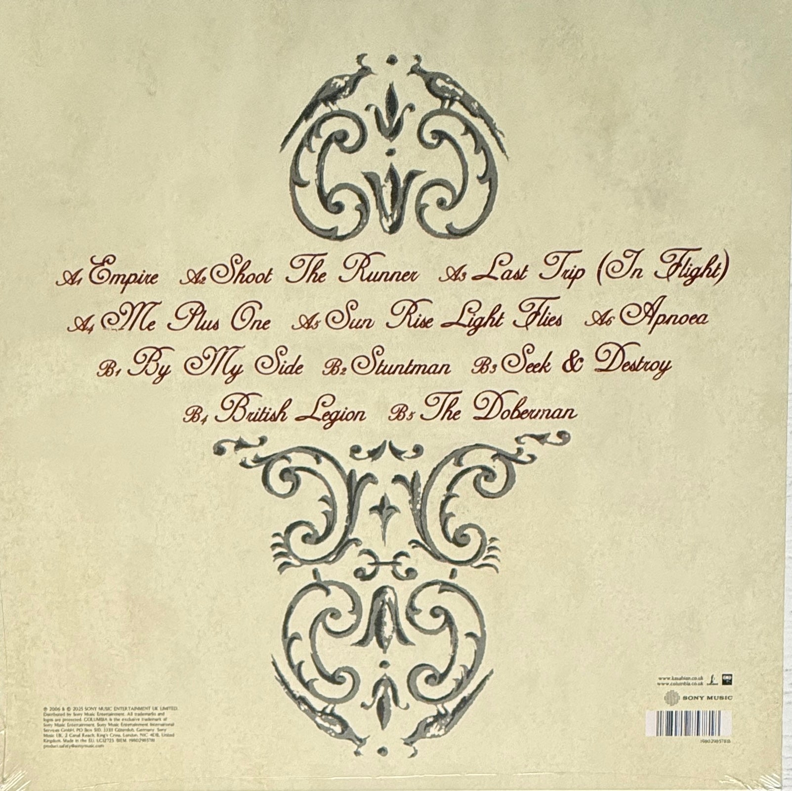 Kasabian Empire Vinyl LP Indie Rock Album Sealed