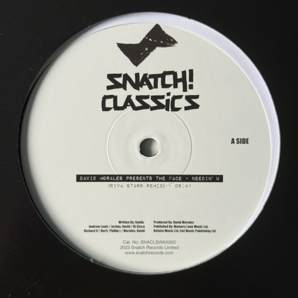 David Morales Presents The Face / FPI Project Needin U / Rich In Paradise 12” House Vinyl UK New