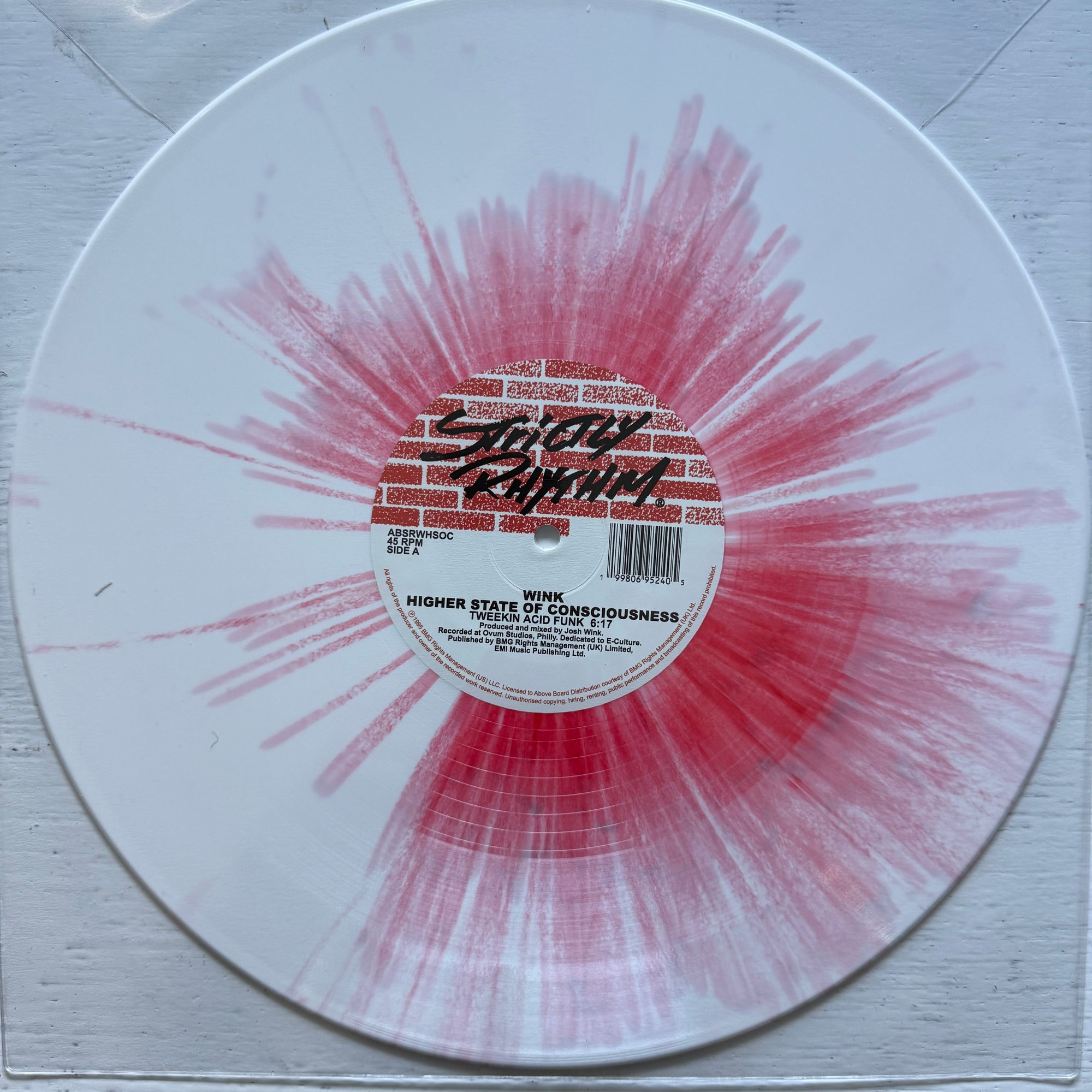 Josh Wink – Higher State Of Consciousness 12” Splatter Vinyl LTD