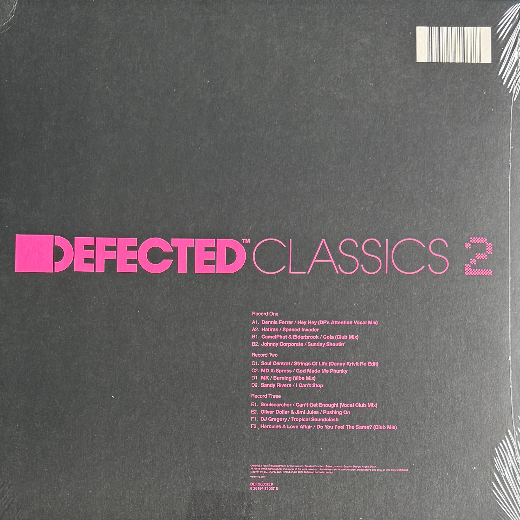 Various Artists – Defected Classics 2 – 3x12" Vinyl – House Classics