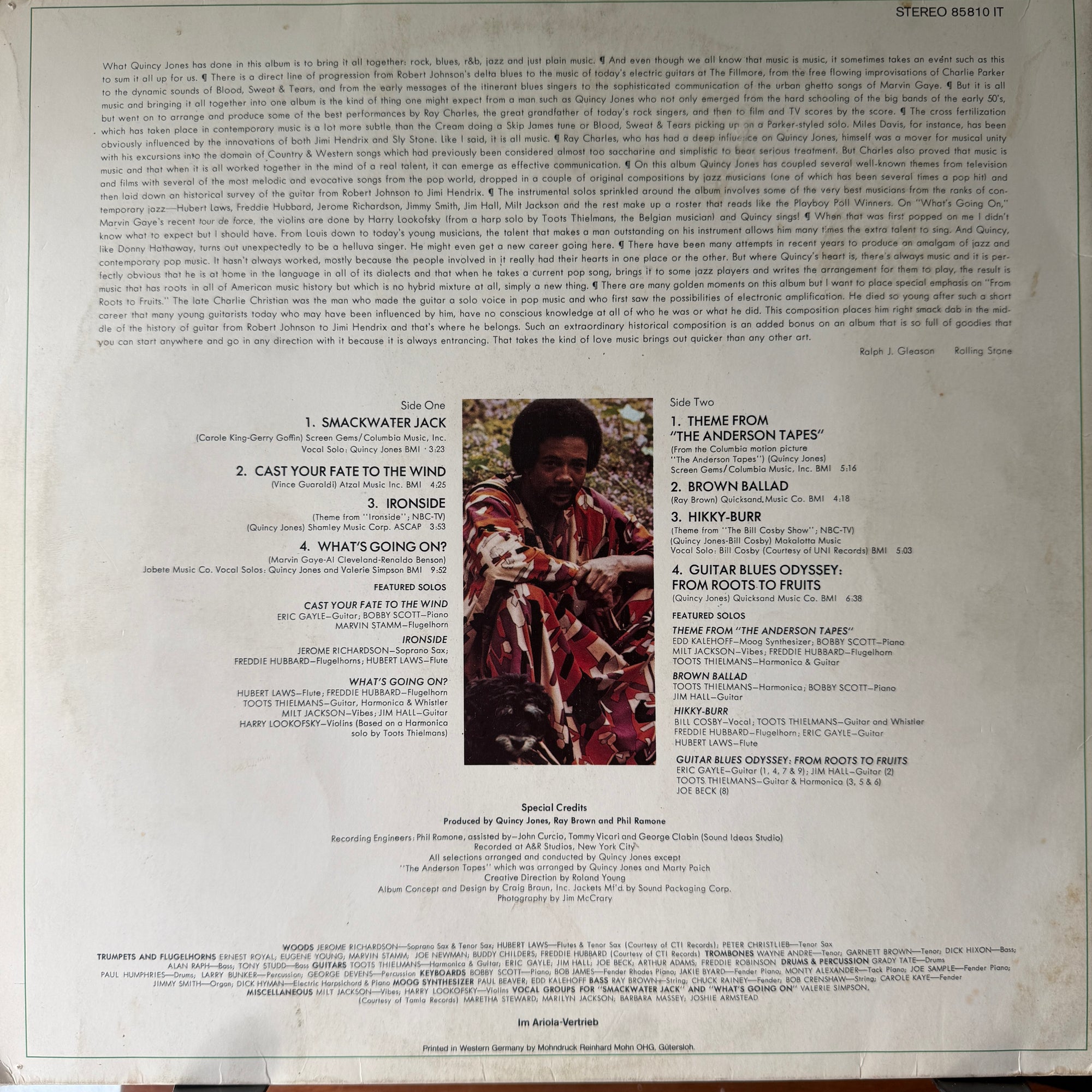 Quincy Jones – Smackwater Jack LP Vinyl 1971 German Jazz-Funk Soul Gatefold