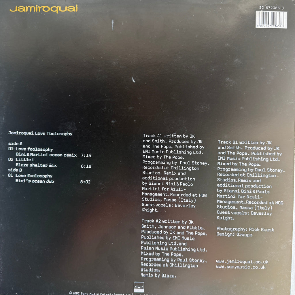 Jamiroquai – Love Foolosophy 12 Inch Vinyl House Acid Jazz Remixes