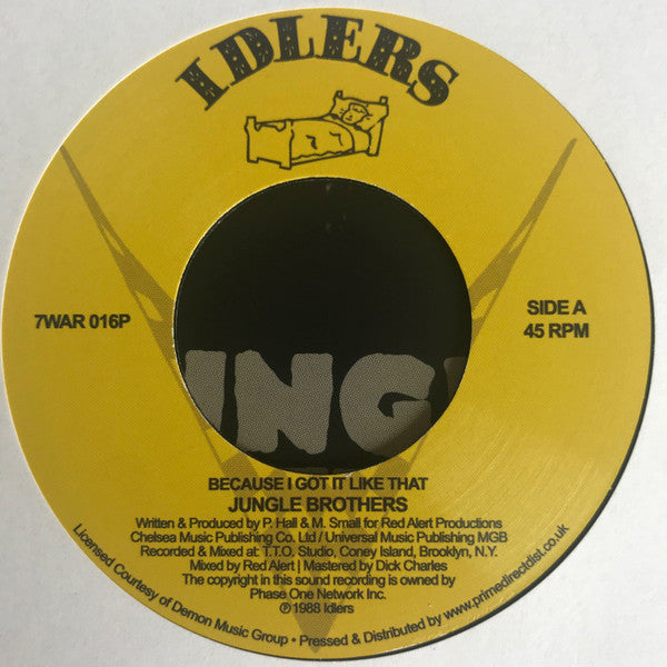 Jungle Brothers – Because I Got It Like That / I'll House You 7" Vinyl