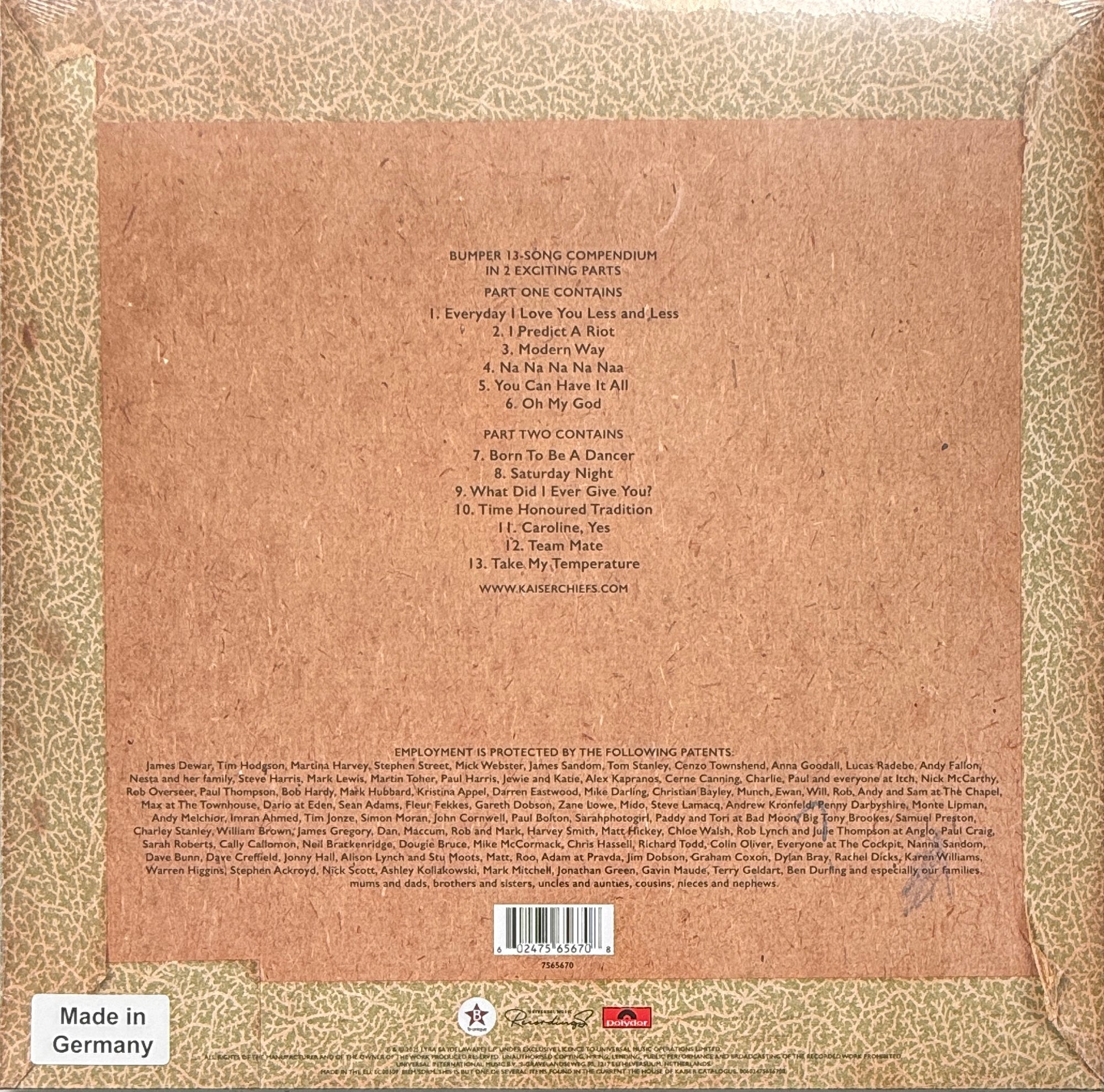 Kaiser Chiefs Employment 20 White Vinyl LP Limited Edition Sealed Remastered 2025