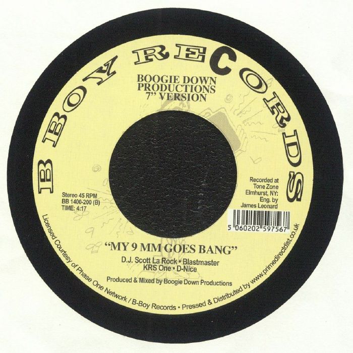 Boogie Down Productions Poetry / 9MM Goes Bang 7” Vinyl  Hip Hop Classic