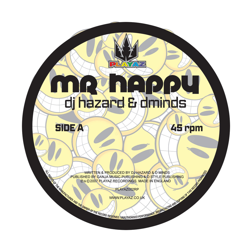 DJ Hazard & D Minds – Mr Happy / Super Drunk – 12” Vinyl Drum & Bass Classic