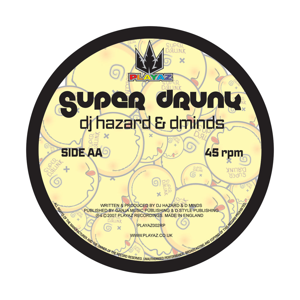 DJ Hazard & D Minds – Mr Happy / Super Drunk – 12” Vinyl Drum & Bass Classic