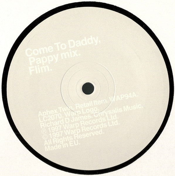 Aphex Twin – Come To Daddy 12” Vinyl Warp Records Electronic Classic