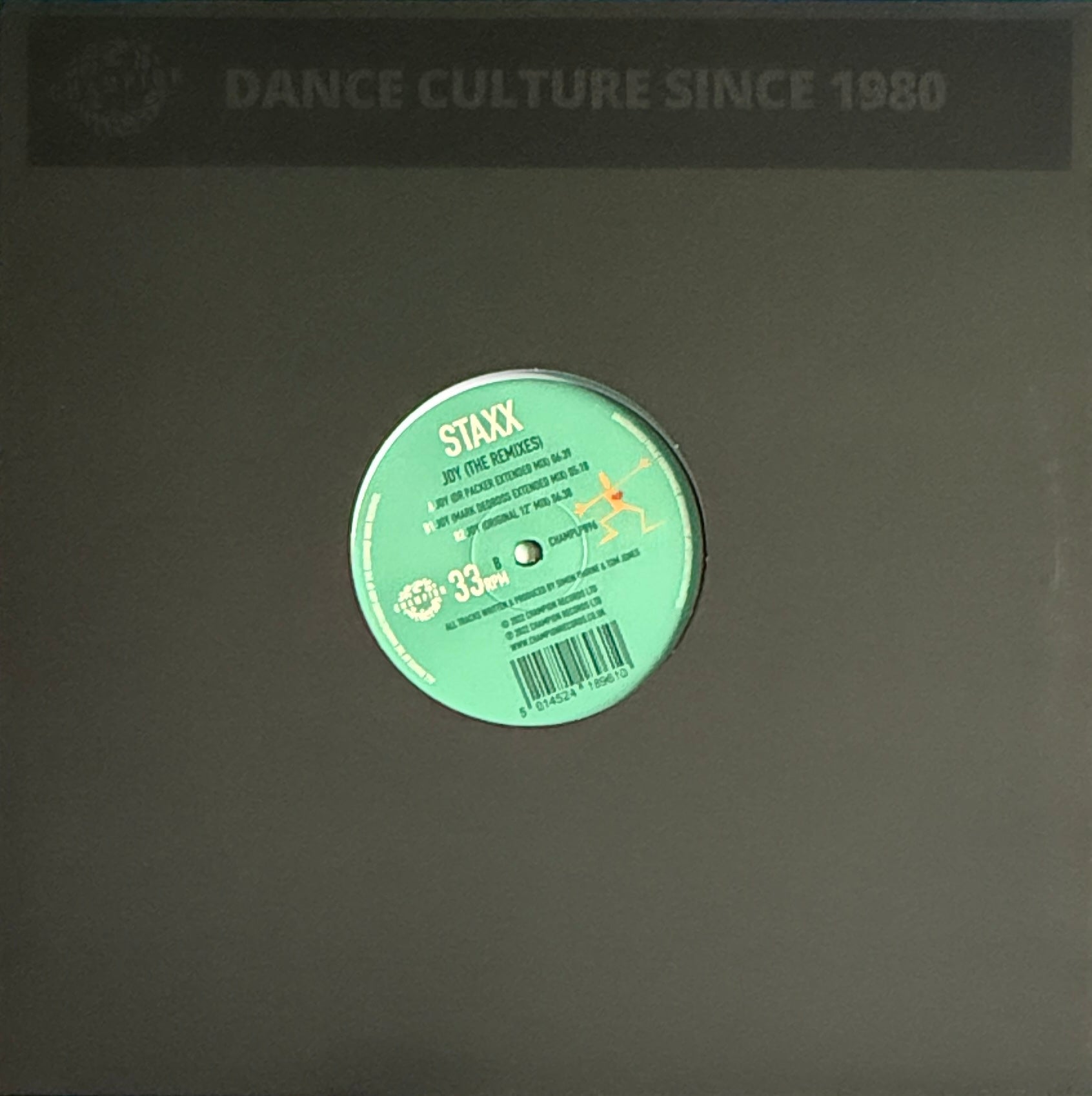 Staxx Joy (Remixes) 12” Vinyl House UK 2023 Champion Records New