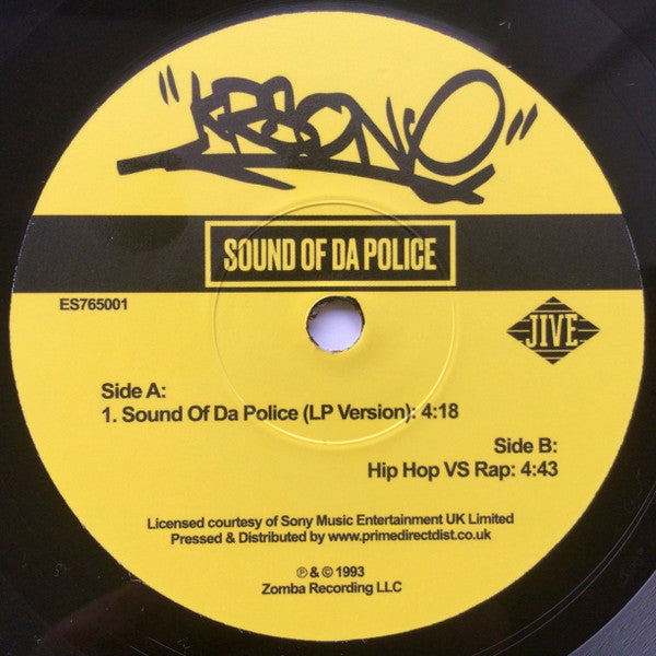 KRS-One – Sound Of Da Police 7" Vinyl Hip Hop Rap Boom Bap