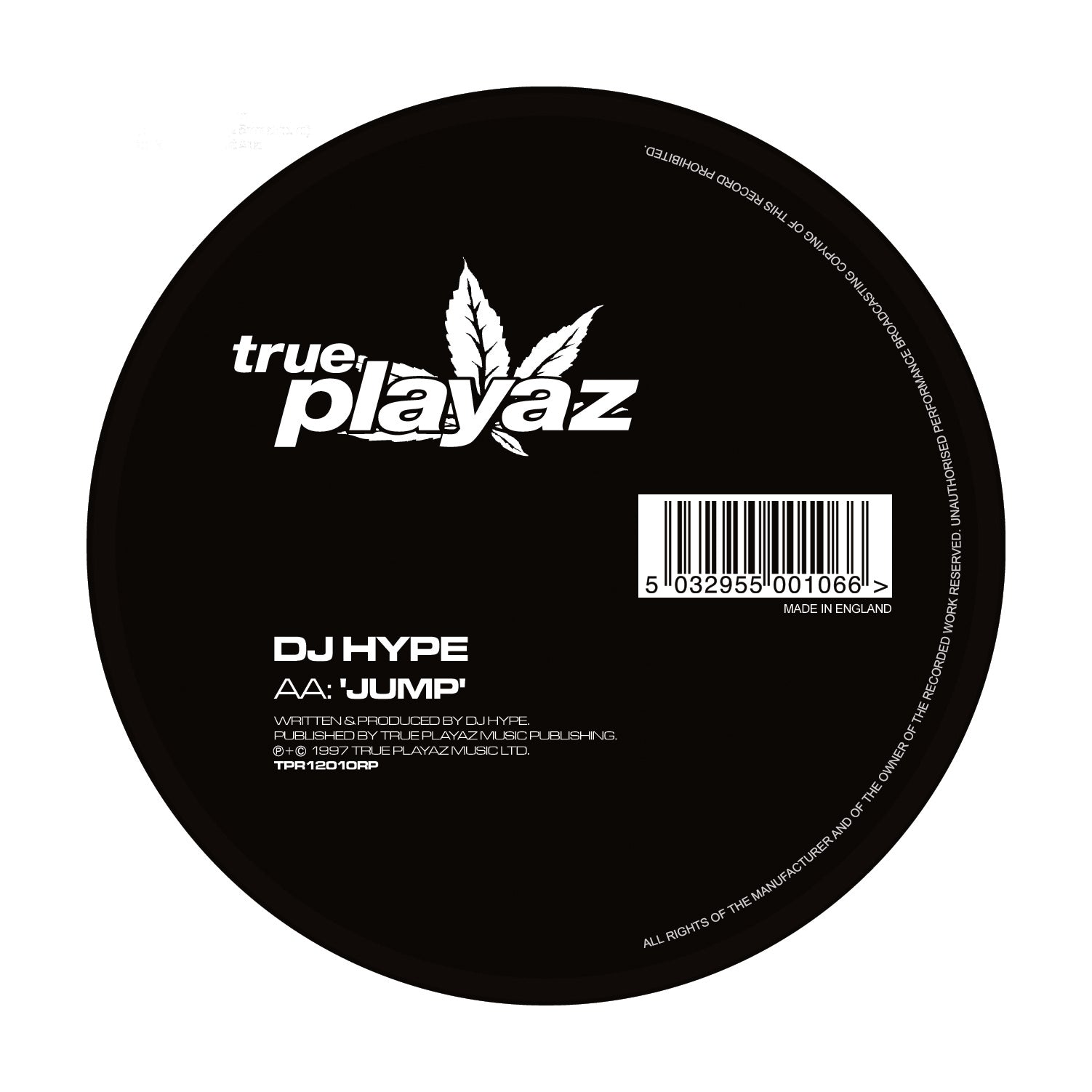 DJ Hype ft. MC Fats – Peace Love & Unity Remix / Jump – 12” Splatter Vinyl DnB