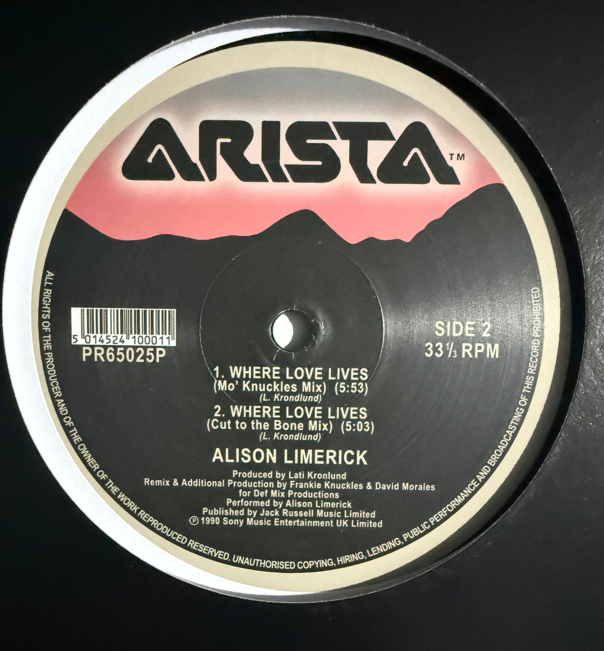 Alison Limerick – Where Love Lives – 12" Vinyl