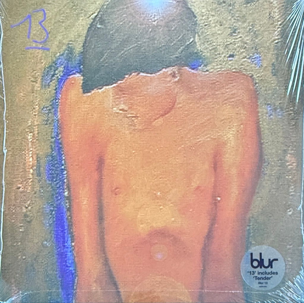 Album cover with a stylized depiction of a person and the word 'blur' on a textured background.