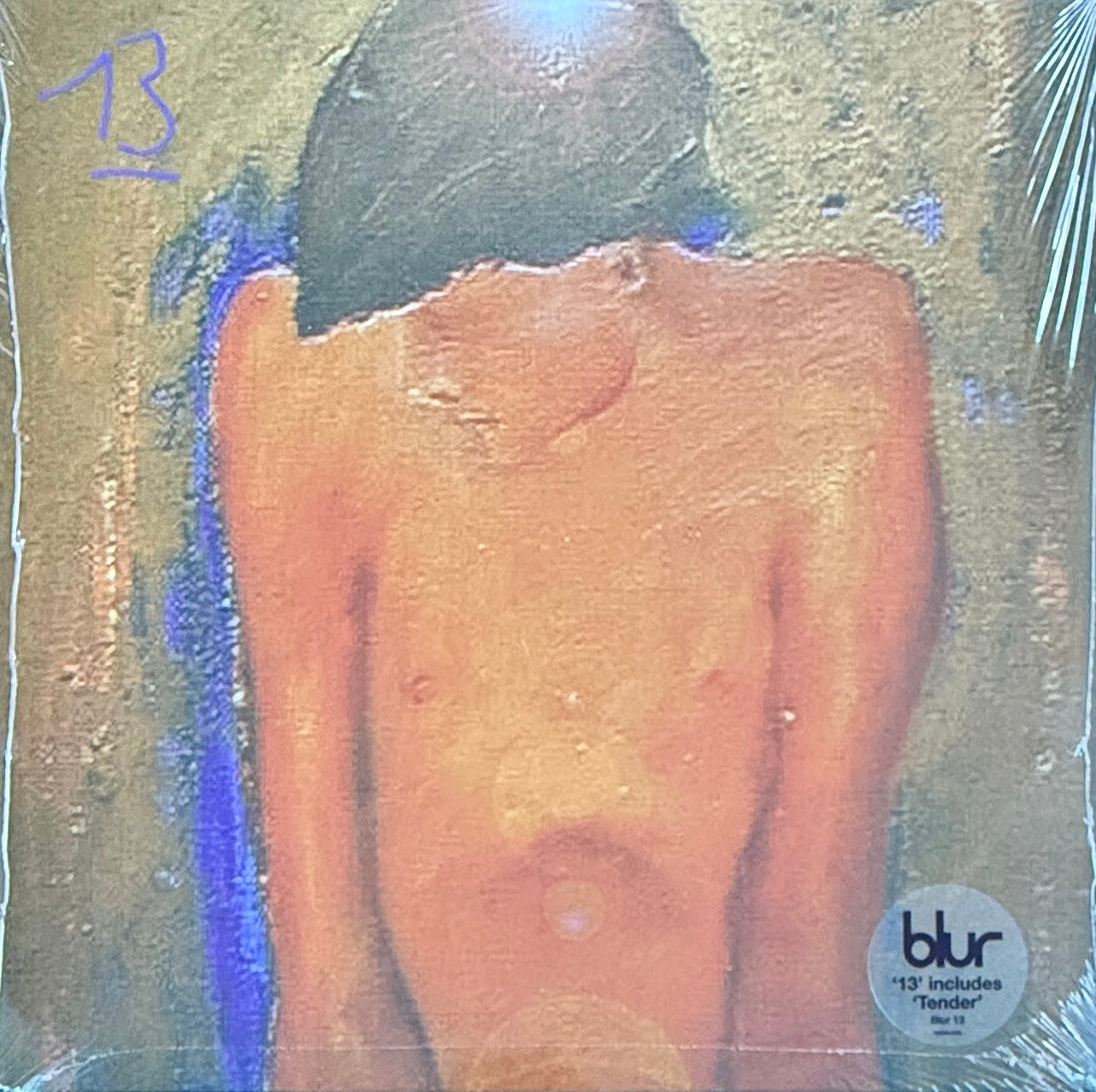 Album cover with a stylized depiction of a person and the word 'blur' on a textured background.