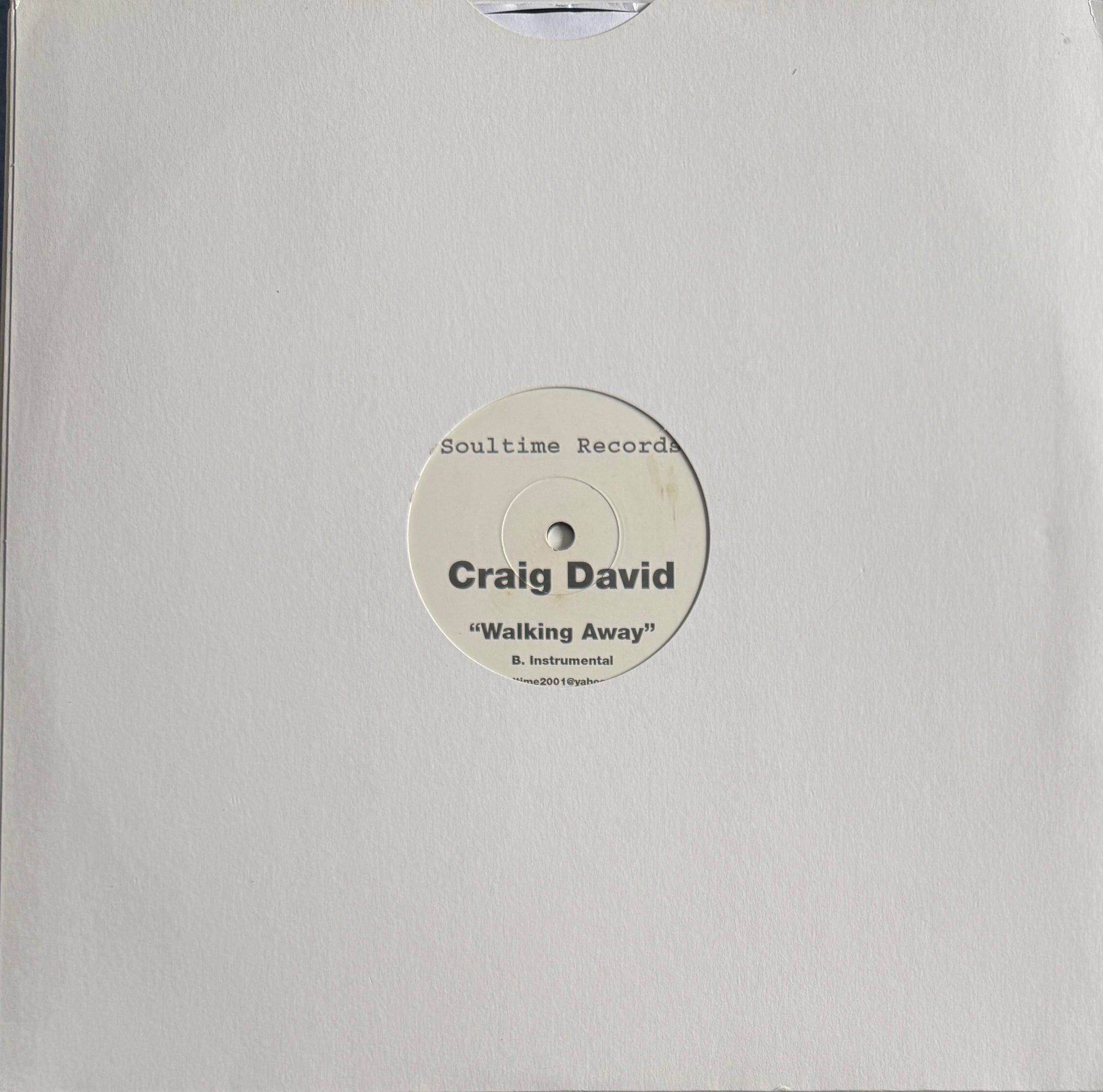 Craig David – Walking Away Spy Bar 4am Rub – Soultime Records – 2001