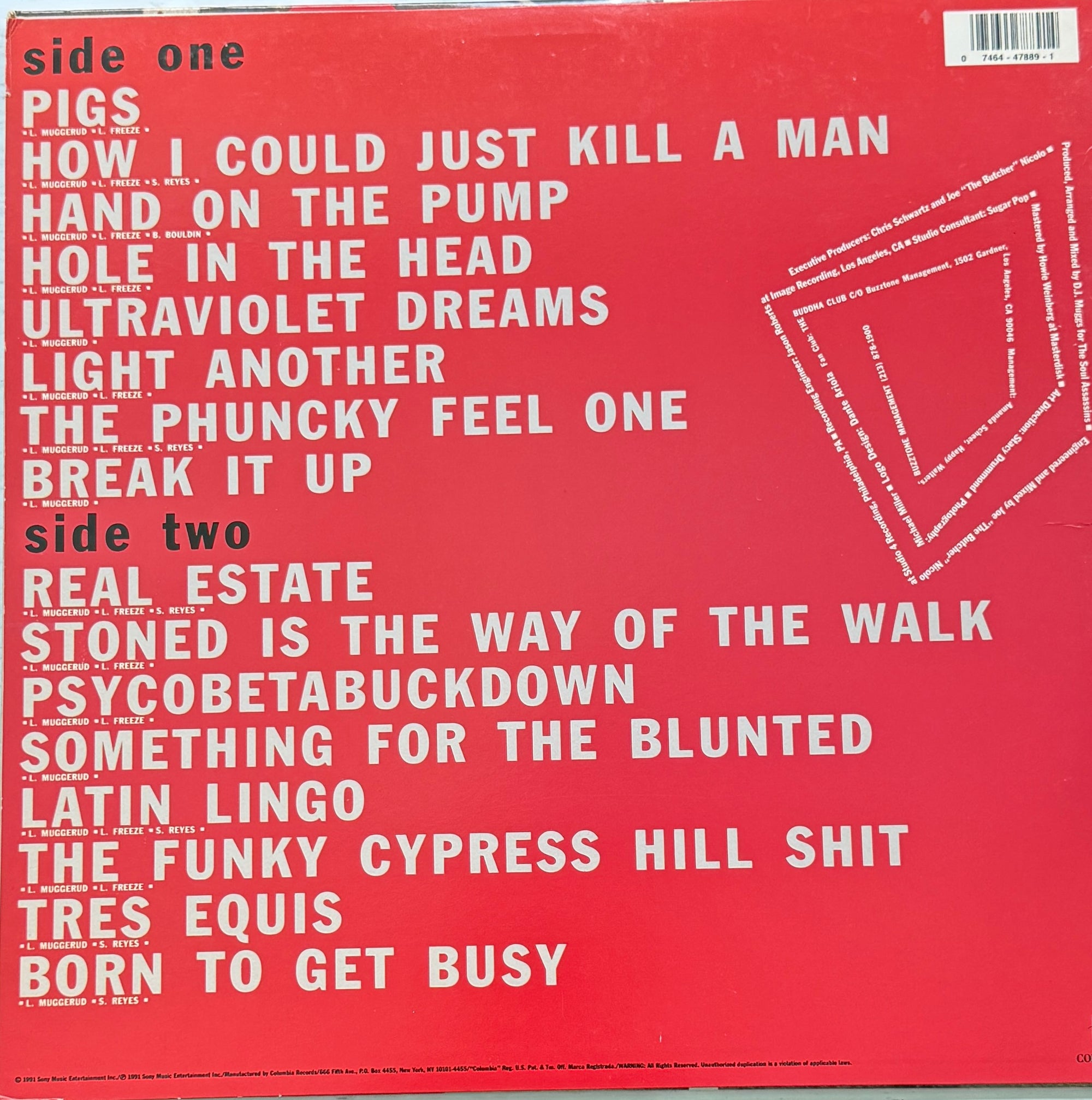 Cypress Hill – Cypress Hill – Ruffhouse Records – 1991
