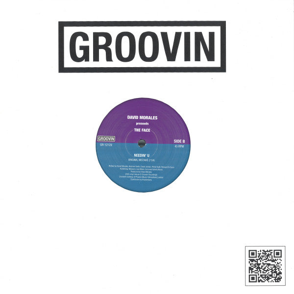 Needin’ U – David Morales presents The Face • 1998 Classic Piano/Disco House 12″ Single