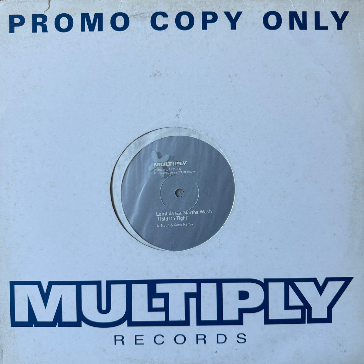 Lambda feat Martha Wash – Hold On Tight 2x12" Vinyl House Trance Double Promo