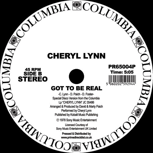 Cheryl Lynn – Got To Be Real / You Saved My Day – 12” Vinyl Disco Funk Classic RSD