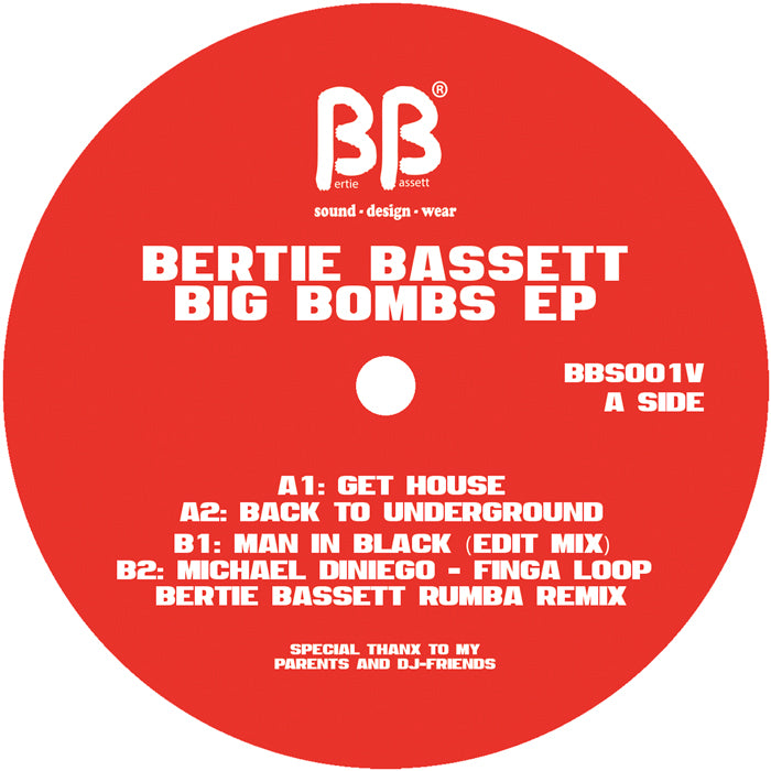 Bertie Bassett / Michael Diniego – Big Bombs EP 12" Vinyl House Edits