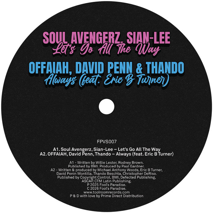 Soul Avengerz & Various Artists – Fool’s Paradise Sampler Vol. 7 12" House Vinyl OFFAIAH