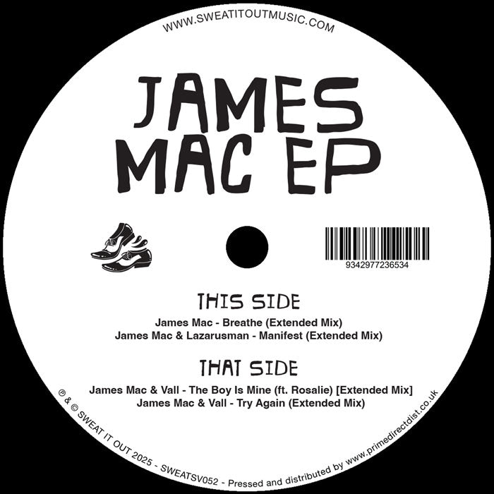 James Mac – Breathe EP 12" Vinyl Deep Vocal House Four Track EP